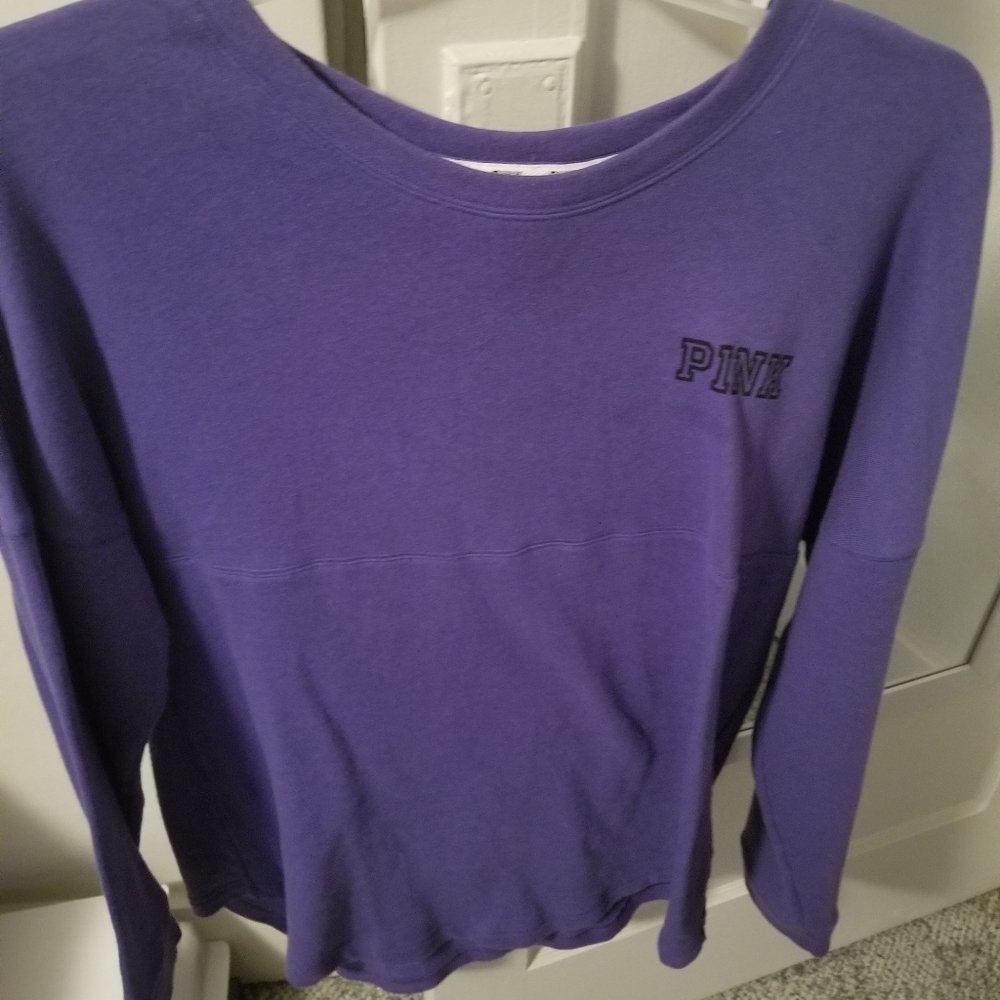 PINK blue/purple long sleeve tee Size M